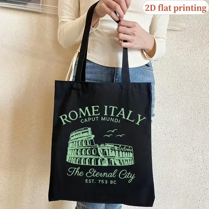 Women'S Vegan Bags - Vintage Rome Italy Canvas Tote Bag