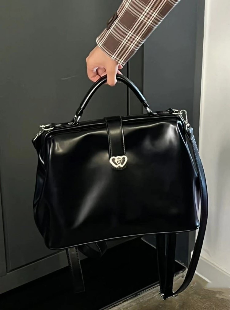 Women'S Vegan Bags - Vintage Black Y2k Mochila Women Pu