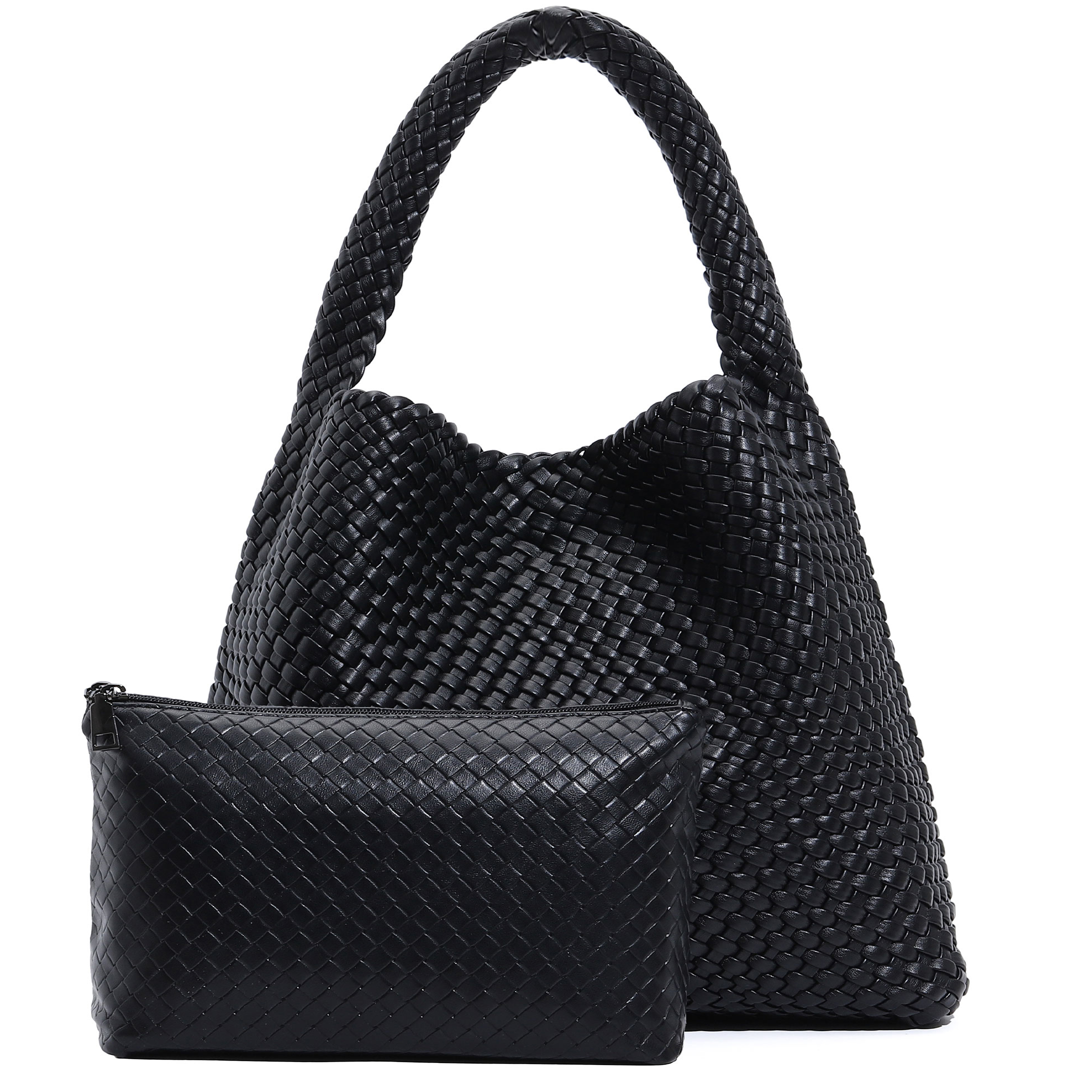 Women'S Vegan Bags - Large Woven Tote Bag for Women