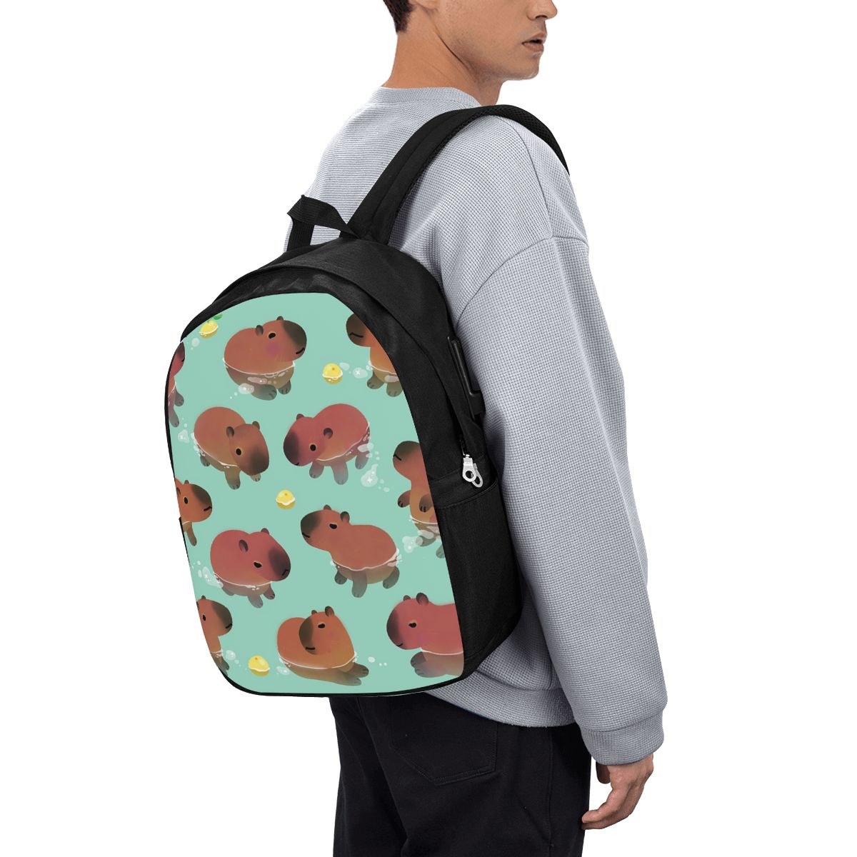 Capybara Animal Pattern Backpa - Women Bags For Laptop ulasan dan harga