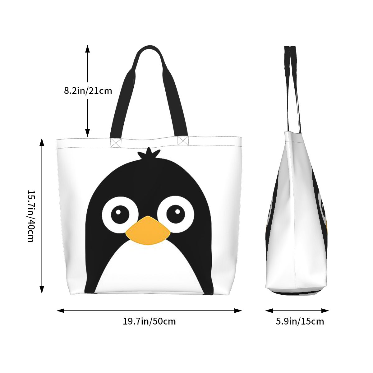 Cute Vector Penguin Shopping T - Women Bags Vector ulasan dan harga