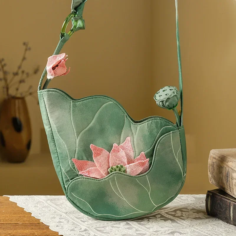 Elegant Chinese Style Lotus Le - Women'S Bags New Collection ulasan dan harga