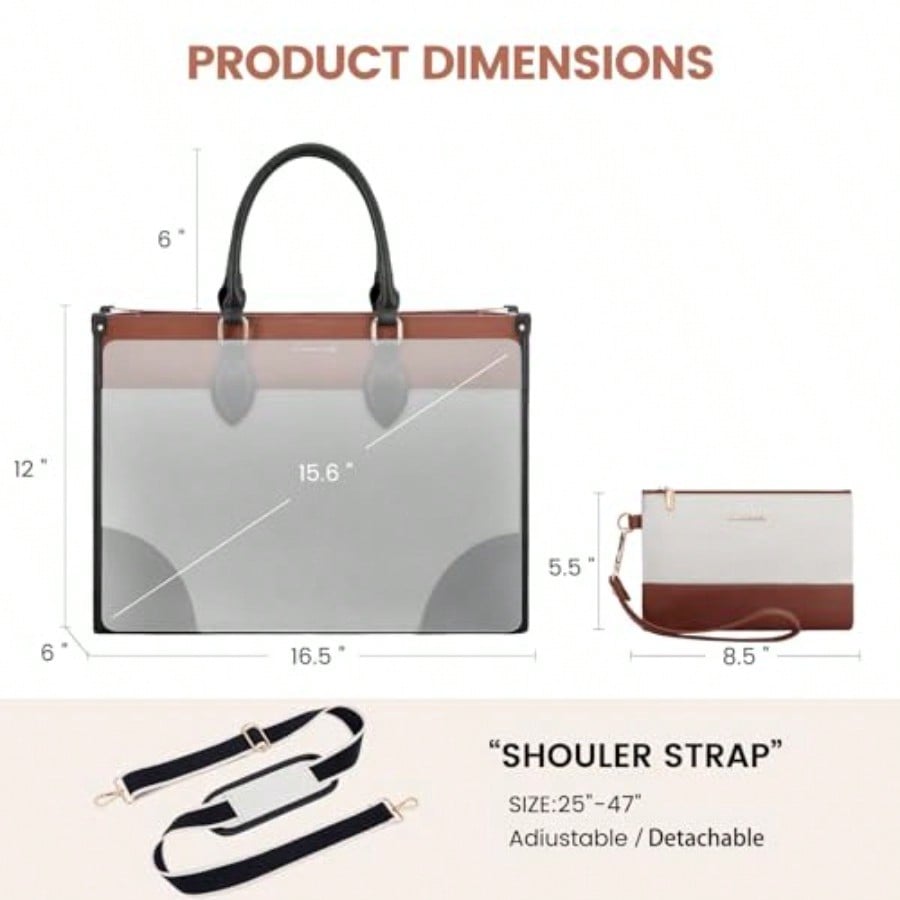 Laptop Bag For Women 15.6 Lnch - Women'S Work Bags Tote ulasan dan harga