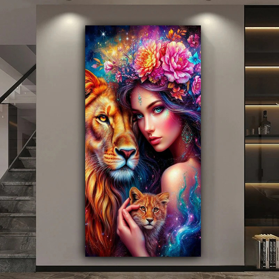 Woman and Lions Diy Diamond Ar - Women'S Bags New Collection ulasan dan harga