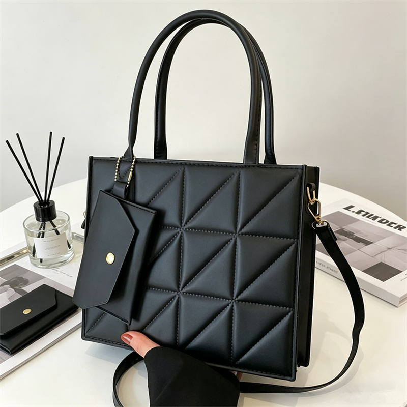 Stylish Quilted Tote Bag, Stru - Top Handle Structured ulasan dan harga
