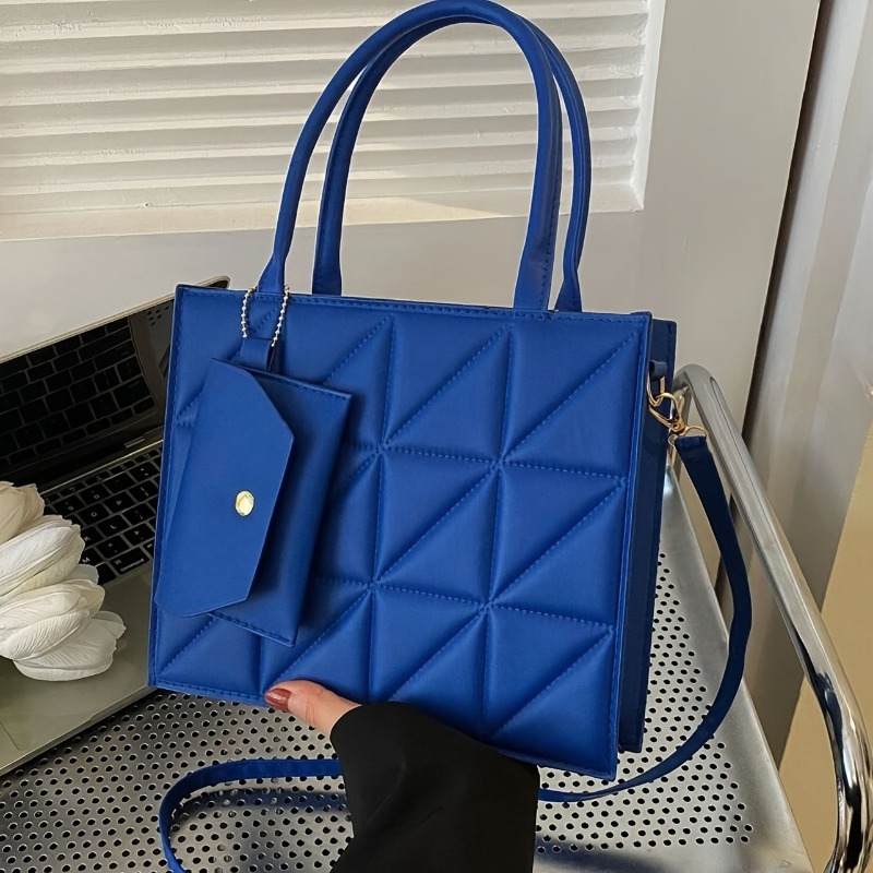 Stylish Quilted Tote Bag, Stru - Top Handle Structured ulasan dan harga