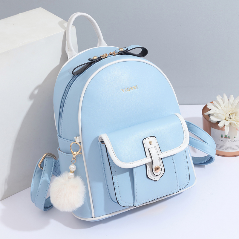 Stylish solid color texture wo - Mini Backpack Women ulasan dan harga