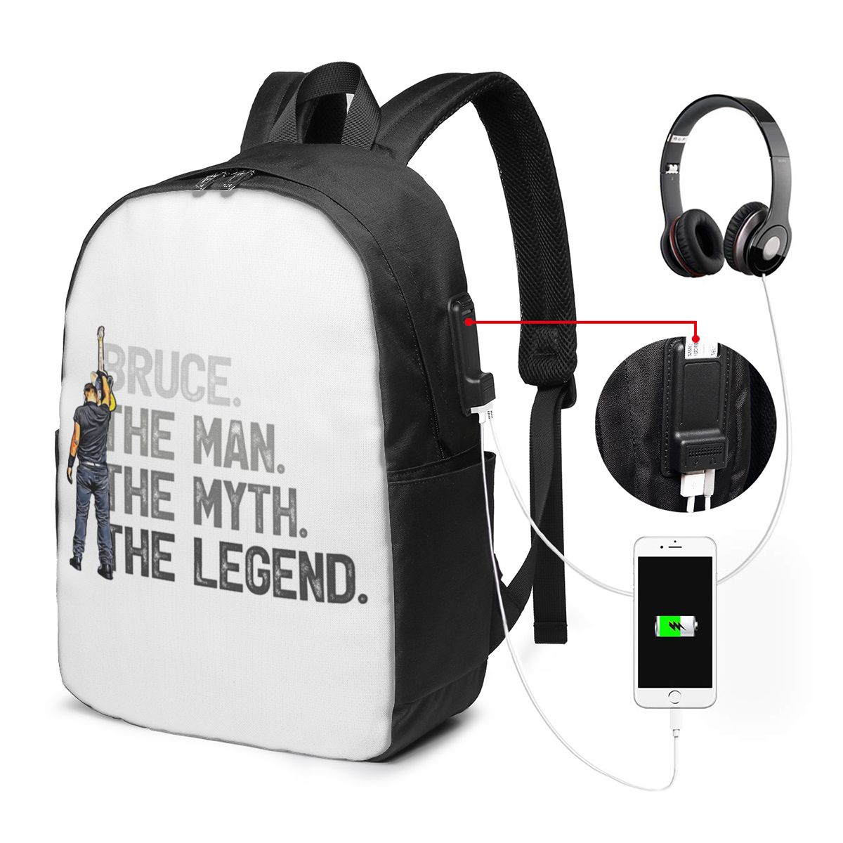 Bruce Springsteen Backpack Tra - Women Bags For Laptop ulasan dan harga