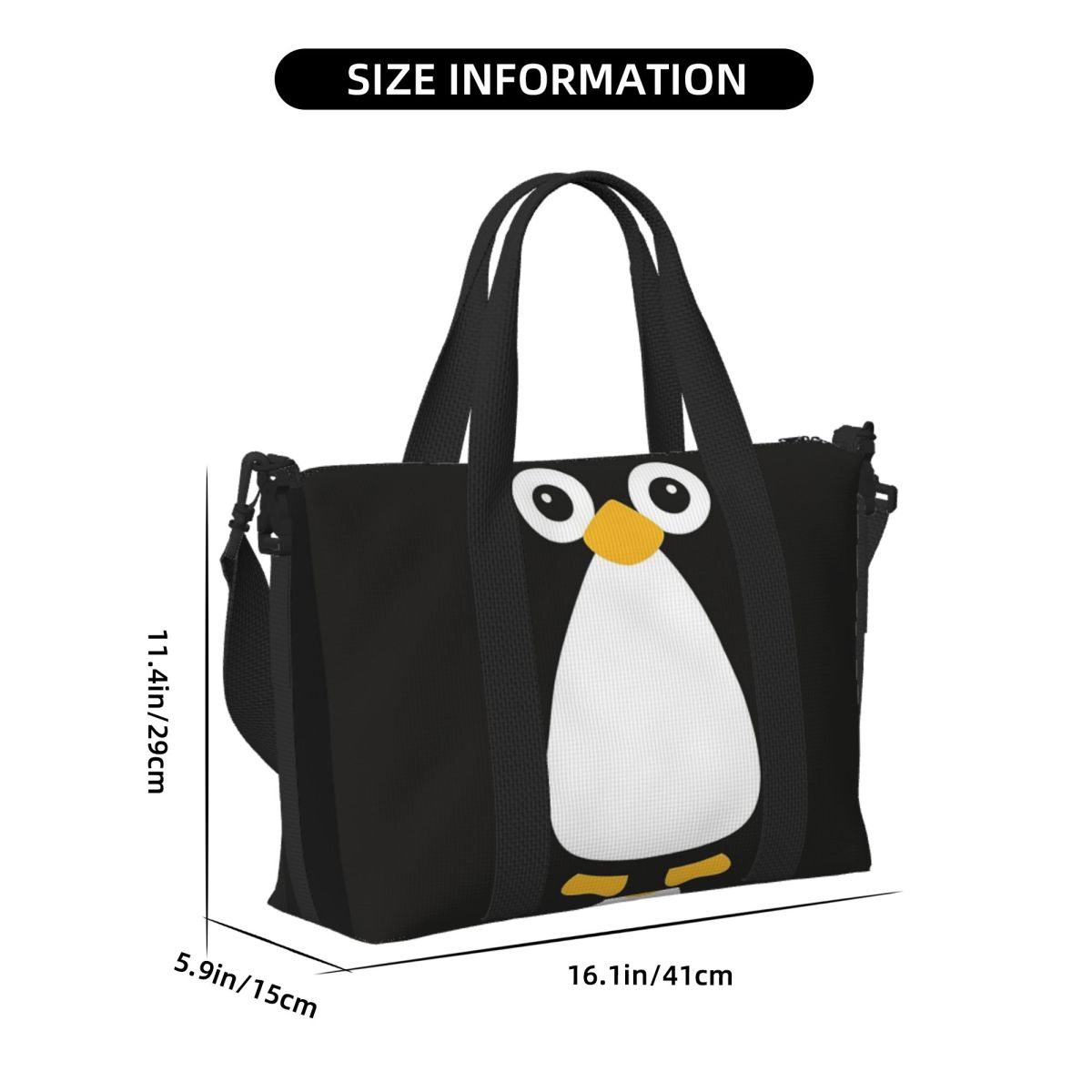 Cute Vector Penguin Beach Trav - Women Bags Vector ulasan dan harga