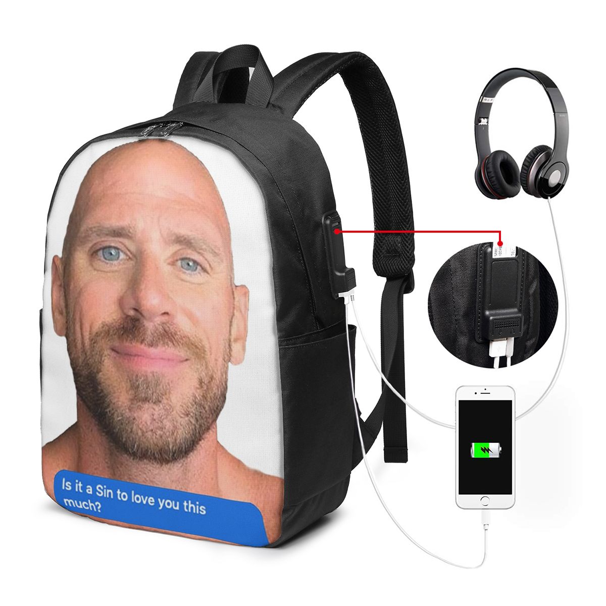 Johnny Sins Flirty Text Bubble - Women Bags For Laptop ulasan dan harga