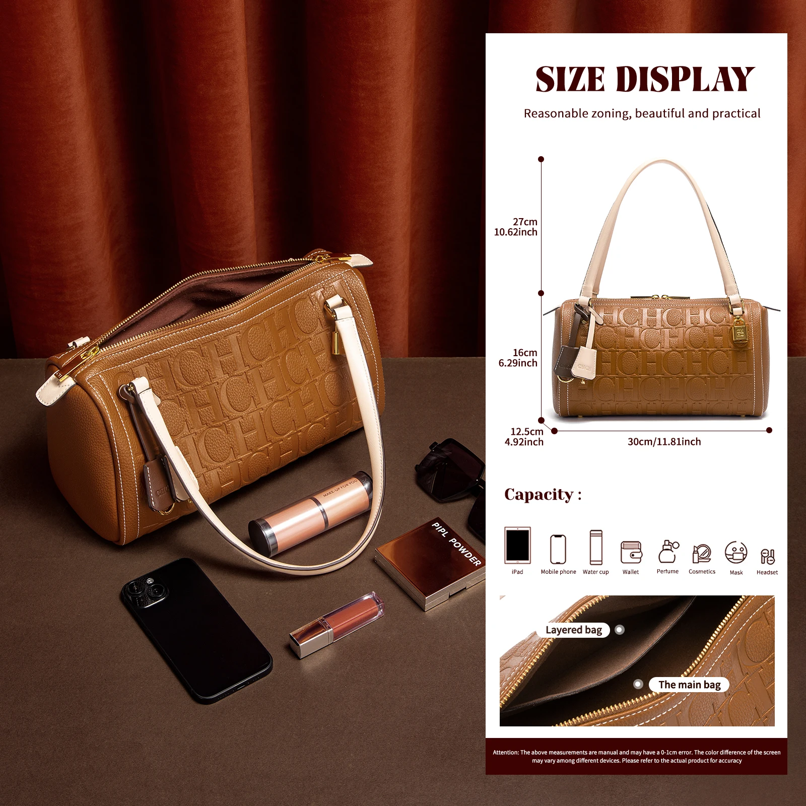 C-H Women's Boston Bag Autumn  - Women'S Bags New Collection ulasan dan harga