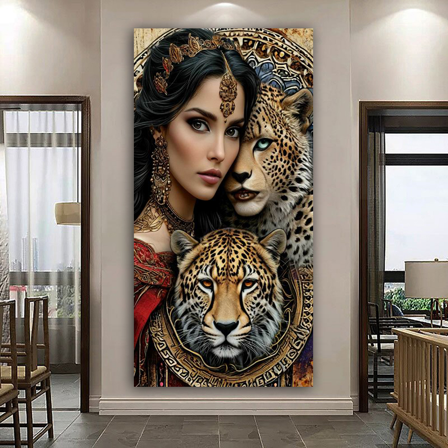 Woman and Leopards Picture Lar - Women'S Bags New Collection ulasan dan harga