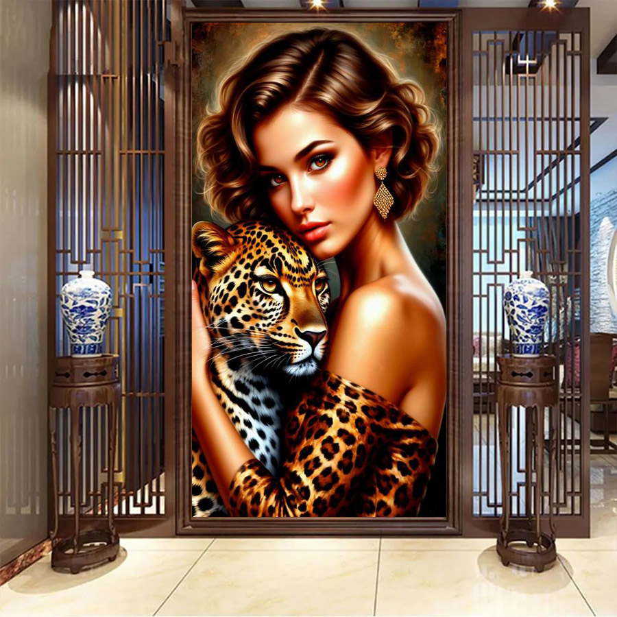 Woman and Leopards Picture Lar - Women'S Bags New Collection ulasan dan harga