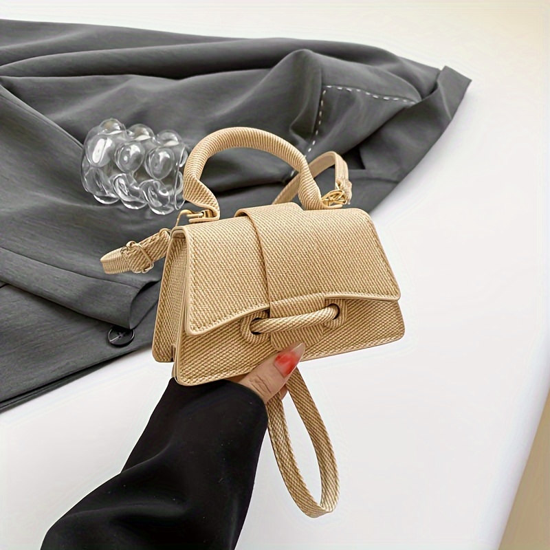 Women's Fashion Woven Mini Han - Top Handle Structured ulasan dan harga