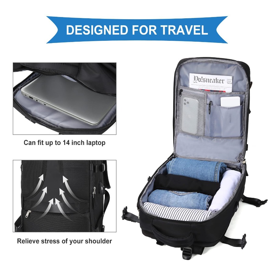 【New Arrival】Black Travel Back - Women Bags For Laptop ulasan dan harga