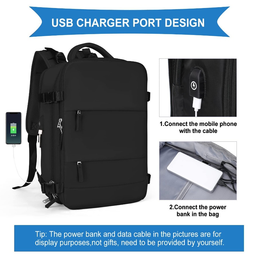 【New Arrival】Black Travel Back - Women Bags For Laptop ulasan dan harga