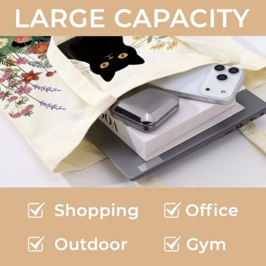 Cute Aesthetic Canvas Tote Bag - Women'S Work Bags Tote ulasan dan harga