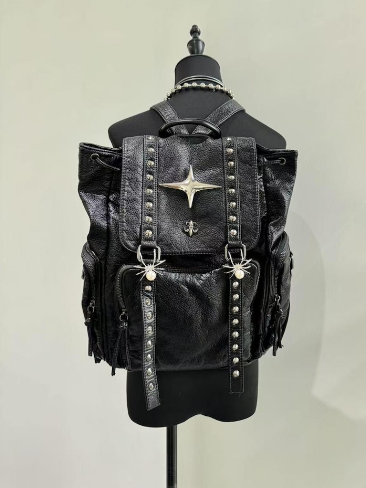 Gothic Punk PU Leather Shoulde - Women'S Vegan Bags ulasan dan harga