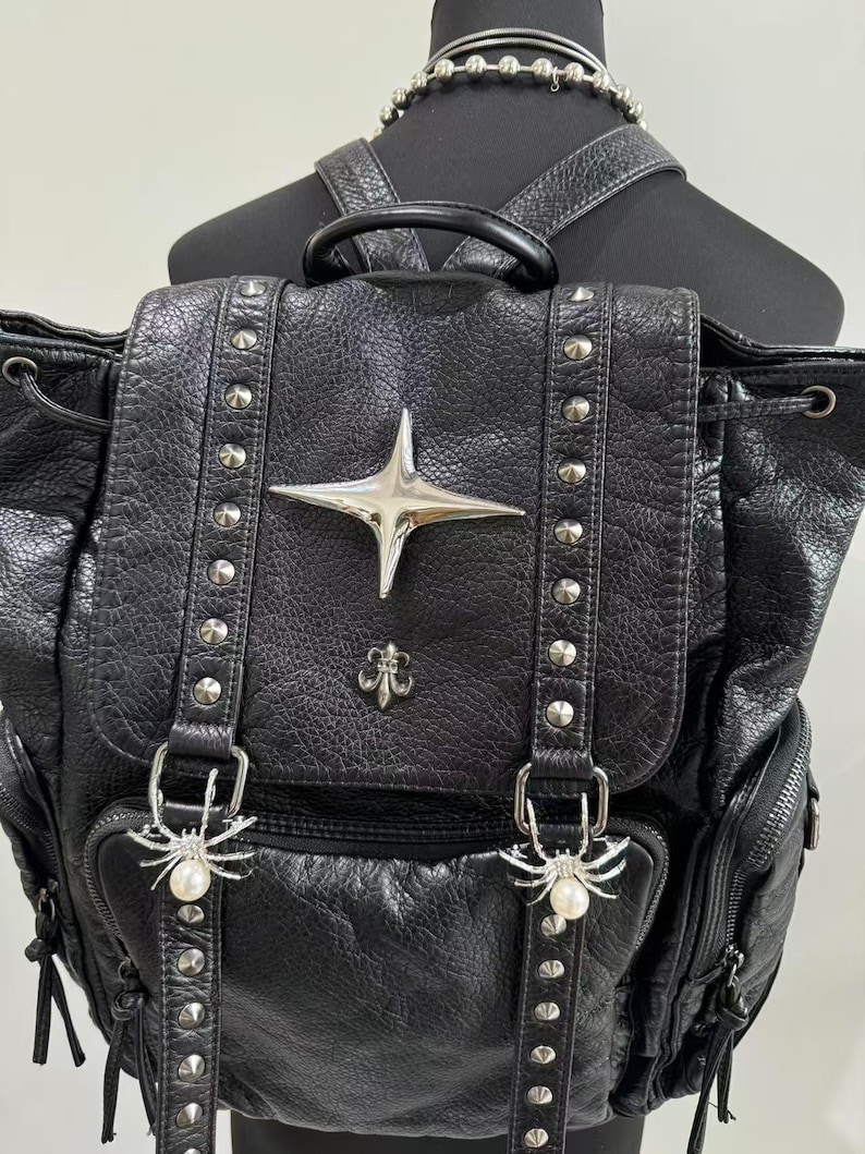 Gothic Punk PU Leather Shoulde - Women'S Vegan Bags ulasan dan harga