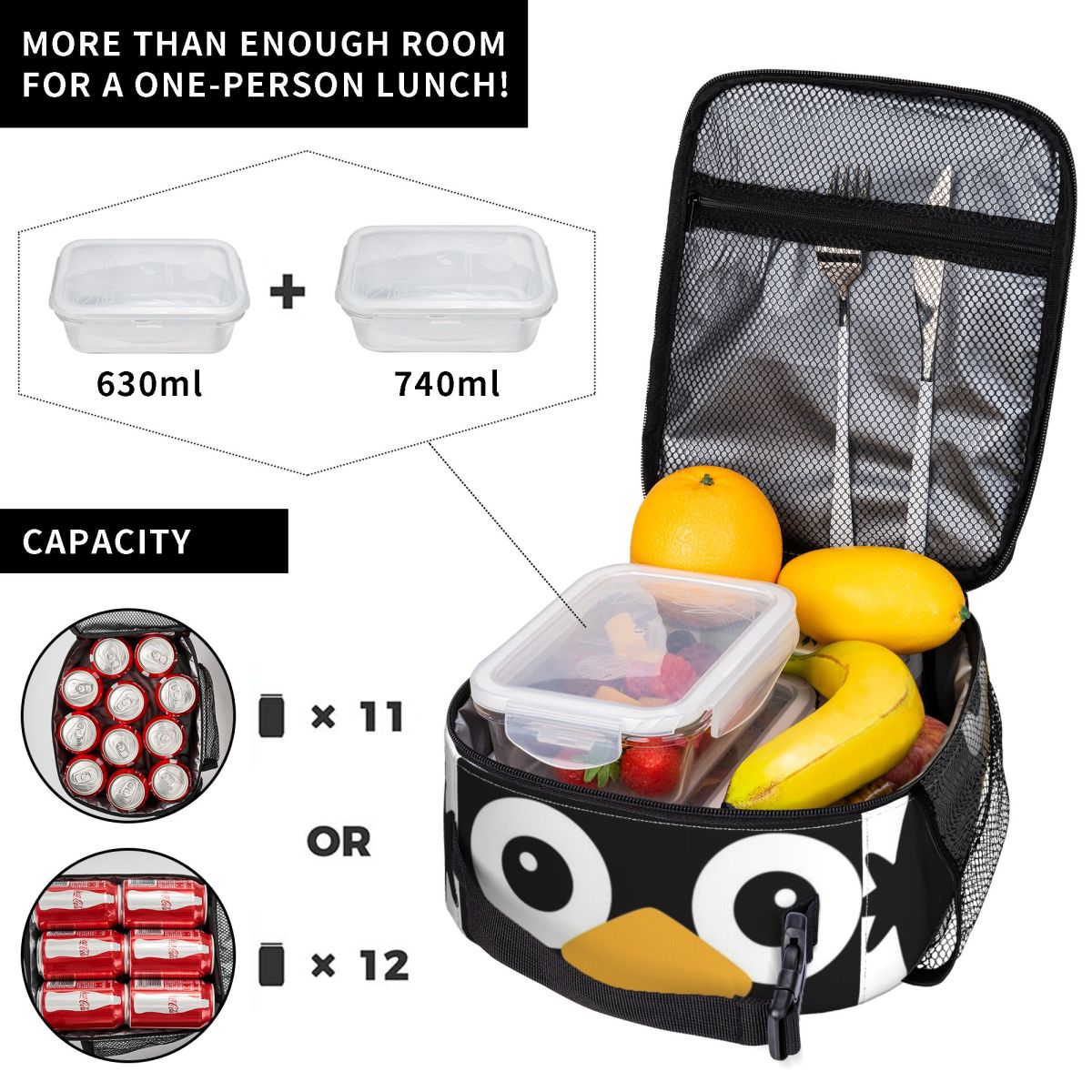 Cute Vector Penguin Insulated  - Women Bags Vector ulasan dan harga