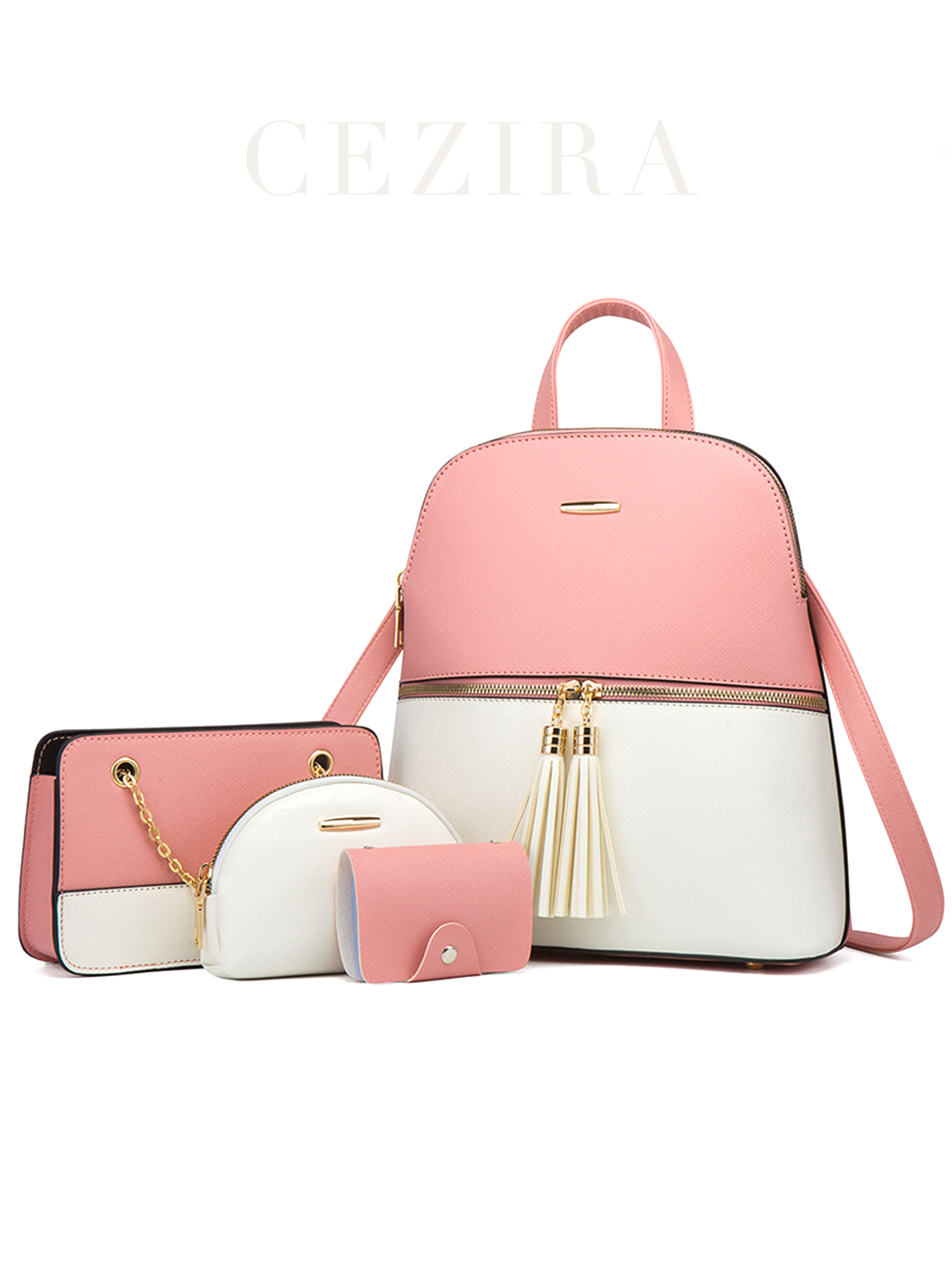 4 PCS Bags Set Women's Fashion - Women'S Vegan Bags ulasan dan harga