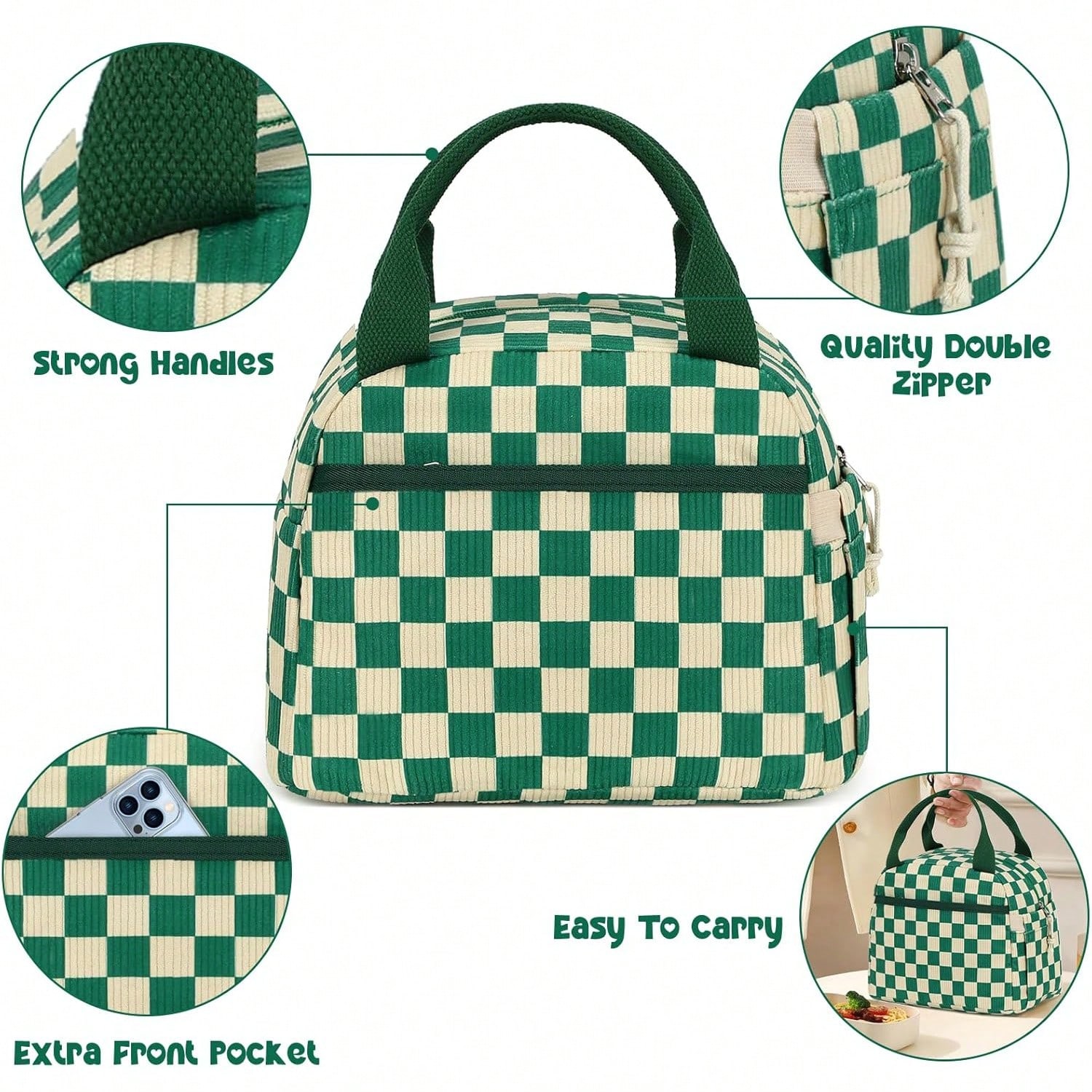 Cute Corduroy Lunch Tote Bags  - Women'S Work Bags Tote ulasan dan harga