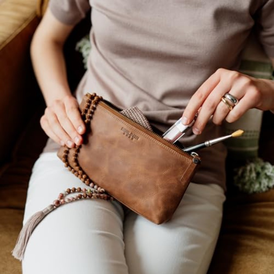 Vintage Genuine Leather Makeup - Women'S Bags ulasan dan harga