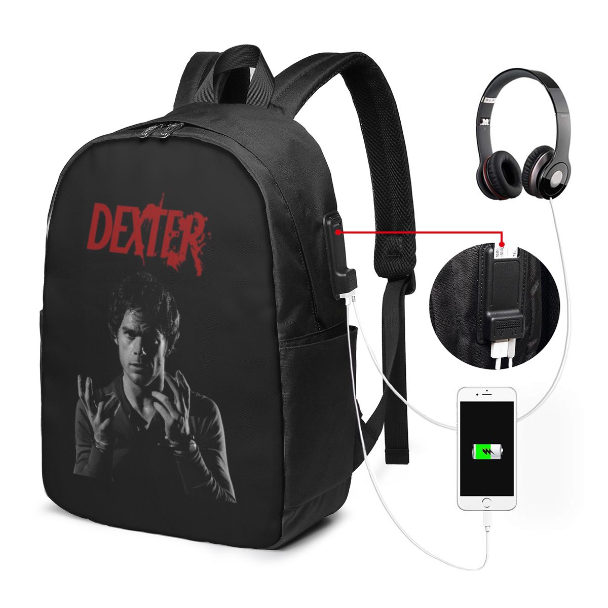 Movie Dexter Morgan Backpack T - Women Bags For Laptop ulasan dan harga
