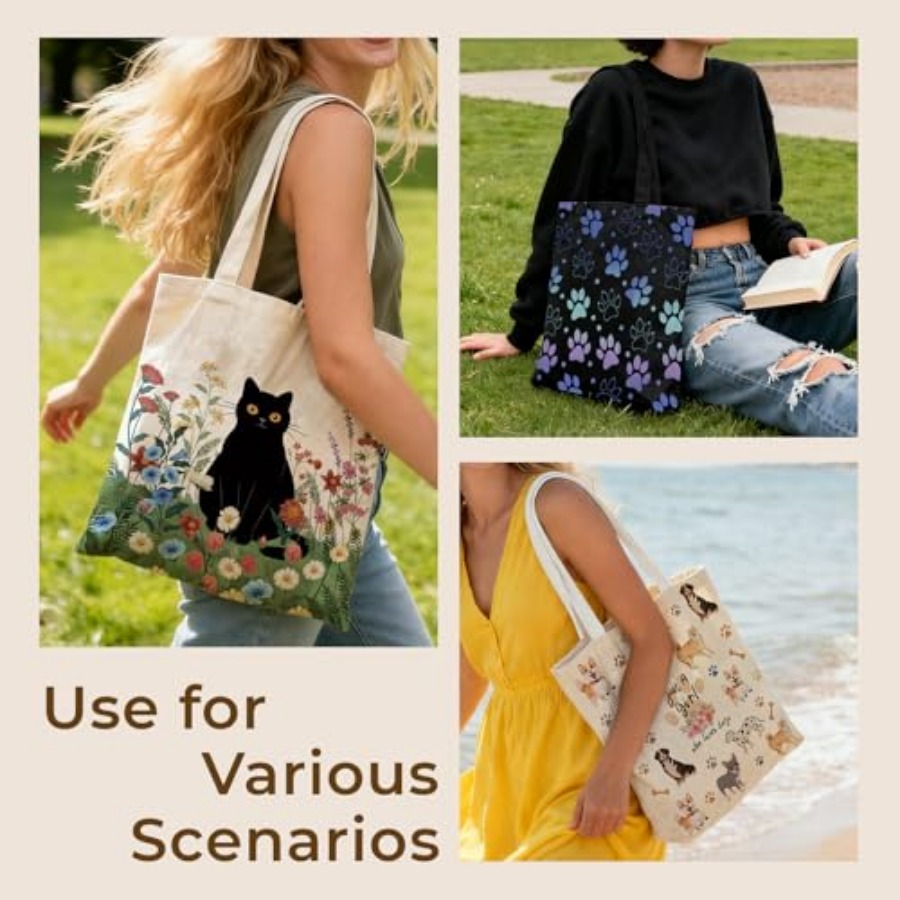 Cute Aesthetic Canvas Tote Bag - Women'S Work Bags Tote ulasan dan harga