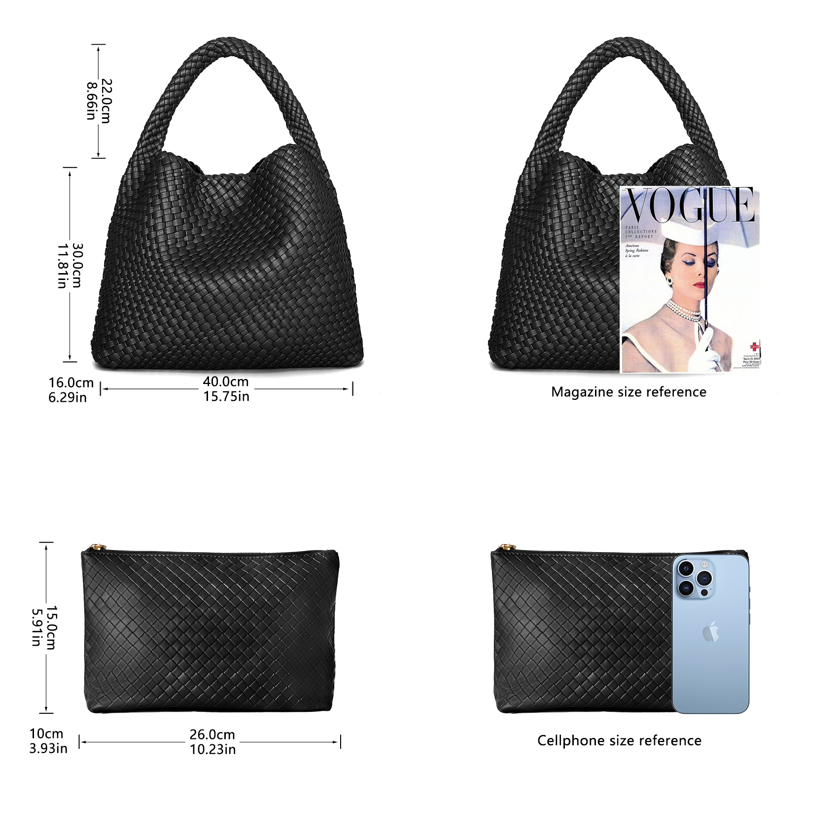 Large Woven Tote Bag for Women - Women'S Vegan Bags ulasan dan harga