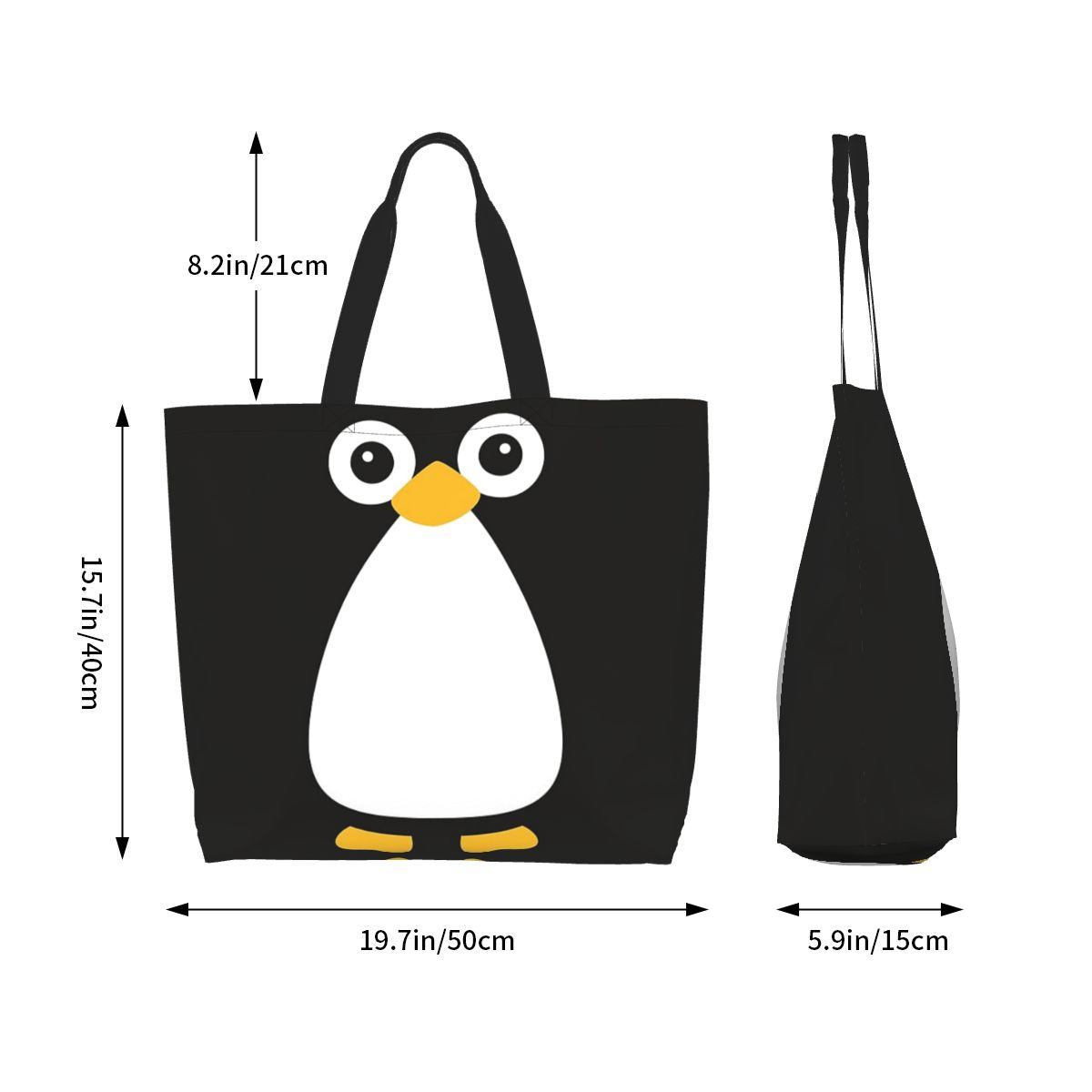 Cute Vector Penguin Shopping T - Women Bags Vector ulasan dan harga