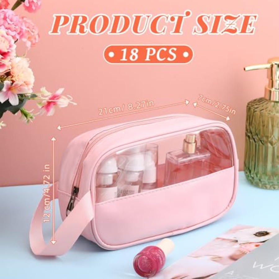 18 Pcs Clear Cosmetic Bags Bul - Women'S Bags ulasan dan harga